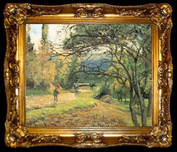 framed  Camille Pissarro Pang plans scenery Schwarz, ta009-2